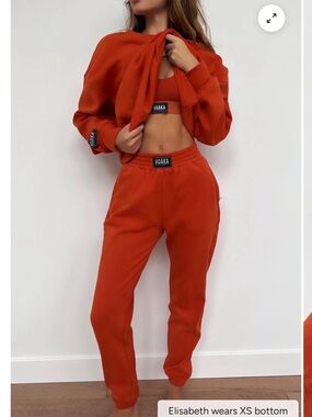 HOAKA Burnt Orange Comfy Joggers Size L